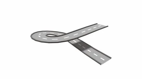 Roads and streets in many different corners 3d-rendering 스톡 일러스트