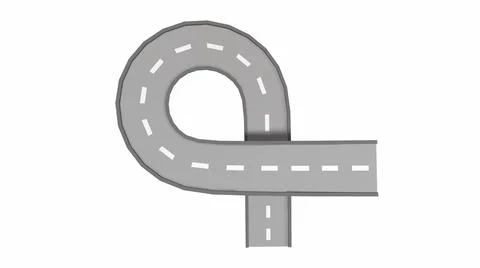 Roads and streets in many different corners 3d-rendering Illustrazione stock