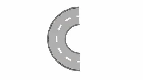 Roads and streets in many different corners 3d-rendering イラスト素材