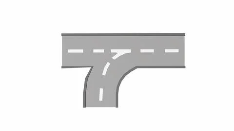 Roads and streets in many different corners 3d-rendering イラスト素材