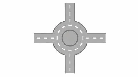 Roads and streets in many different corners 3d-rendering イラスト素材