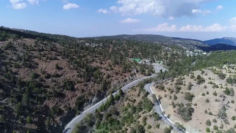 Roads at bottom of mountain Stock Footage 78561104