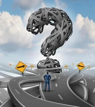Roads confusion challenge 库存插图