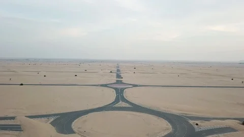Roads  covered  by sand dunes Video stock 99124844