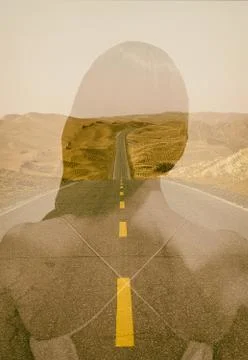 Roads that go through the heart Stock Photos