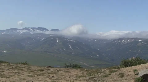 Roads Kamchatka. Mountain pass. Stock Footage 52491292