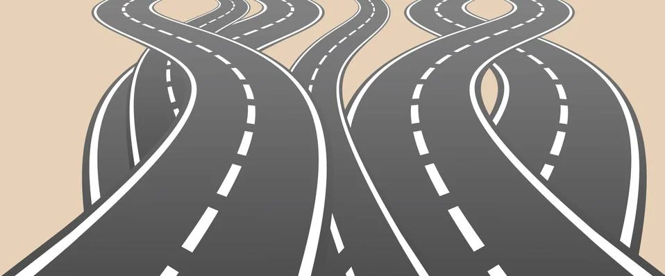 Roads overcrossing Stock Illustration