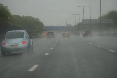 Roads in Rain Stock-Fotos