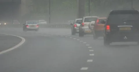 Roads in Rain Foto stock