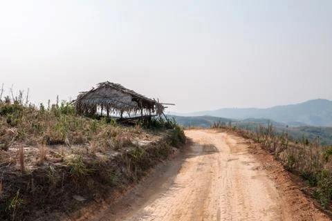 Roads in rural areas of developing countries Foto stock