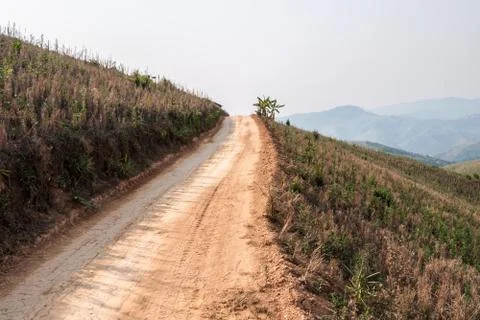 Roads in rural areas of developing countries Foto stock