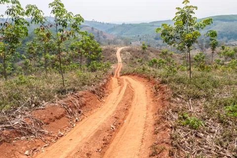 Roads in rural areas of developing countries Foto stock