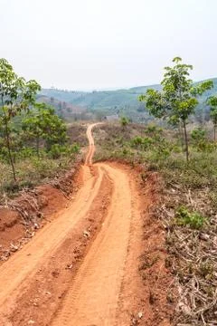 Roads in rural areas of developing countries Foto stock