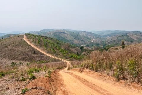 Roads in rural areas of developing countries Foto stock