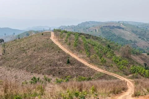 Roads in rural areas of developing countries Foto stock