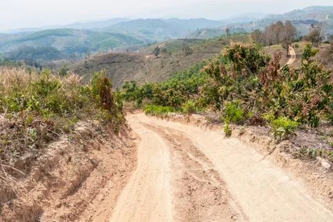 Roads in rural areas of developing countries Foto stock