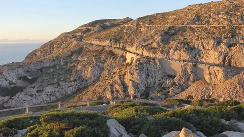 Roads on the slopes of the mountains. Stock Footage 82286373