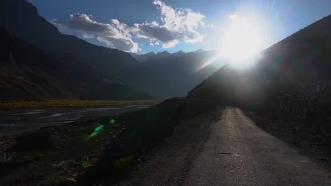 Roads of Spiti valley Stock Footage 84233037