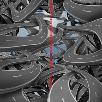 Roads Strategy Stock Illustration