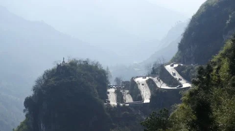 Roads on the top of mountain Video stock 60966357