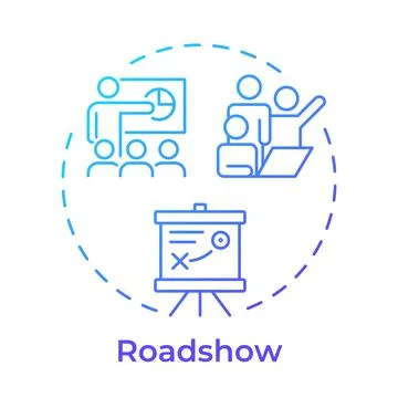 Roadshow blue gradient concept icon Ilustración de archivo