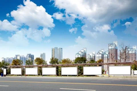 The roadside billboards Stock Photos