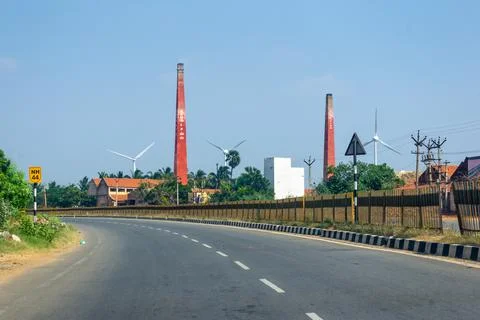 Roadside Brick Factory Stock Photos