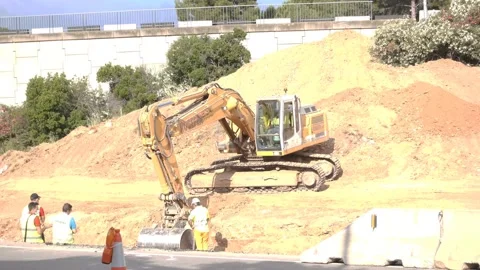 Roadside Construction Stock Footage 132025794