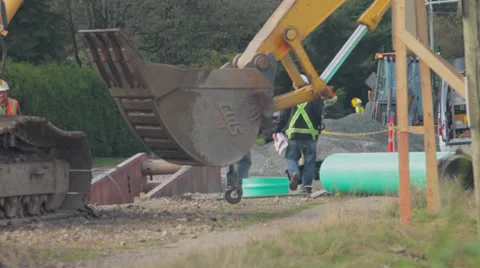 Roadside Construction Project Video stock 31388249