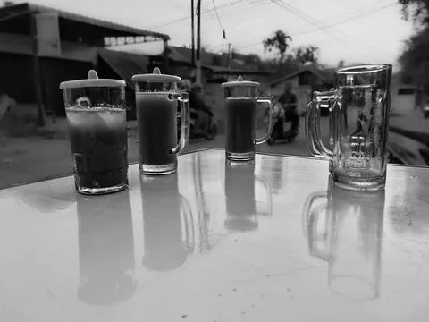 Roadside drinks, sugarcane juice Stock-Fotos