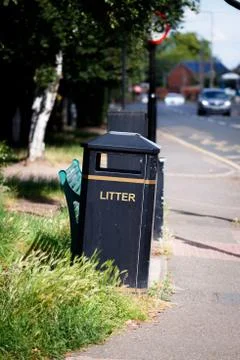 Roadside Litter bin Stock Photos