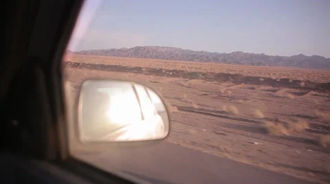 Roadside Mirror &amp; Mountain Stock Footage 39732151
