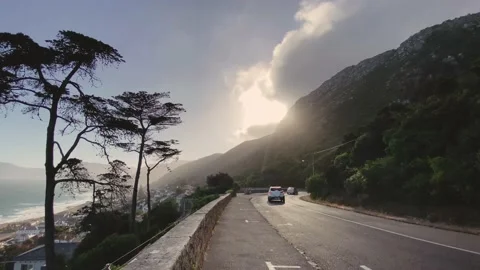 Roadside mountain view Stock Footage 146587457