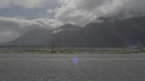 Roadside Mountains  4k Video stock 124507856