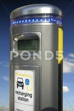 Roadside recharging Stock Photos