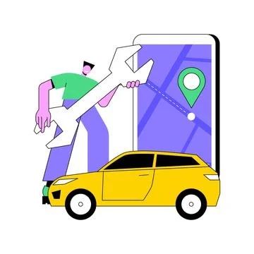 Roadside service abstract concept vector illustration. Stockillustratie