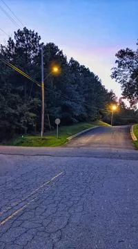 Roadside Sunset 库存照片