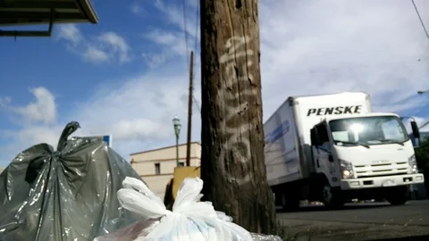 Roadside Trash Stock Footage 105195449