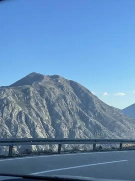 Roadside view of the Balkan mountains Stock Photos