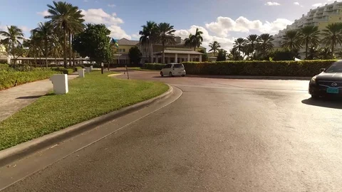 Roadside View Near Grand Lucayan Resort Area, Freeport Bahamas Stock Footage 99521560