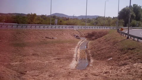 Roadside View from Train Stock Footage 293181242