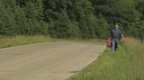 Roadside walk Stock Footage 12425150