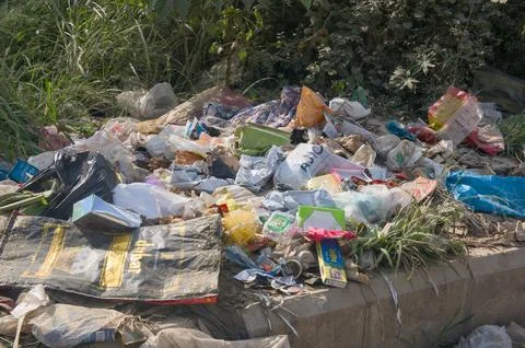 Roadside Waste Pile Stock Photos