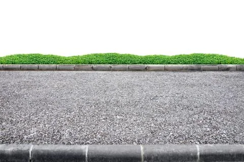 Roadside on white Stock Photos