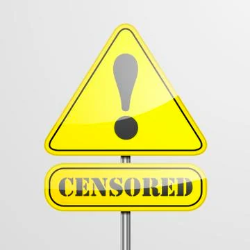 Roadsign censored Stock Illustration