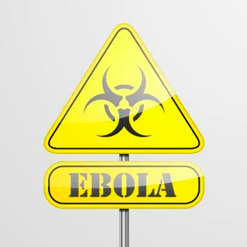 Roadsign ebola Stock Illustration