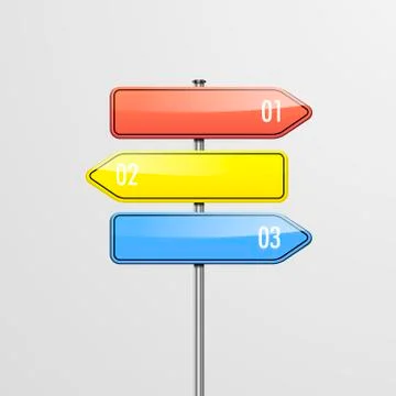Roadsign infographic Stock Illustration