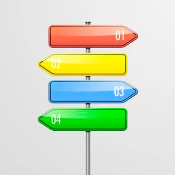 Roadsign infographic Stock Illustration