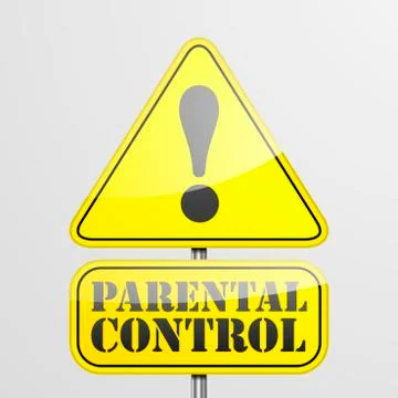 Roadsign parental control Stock Illustration