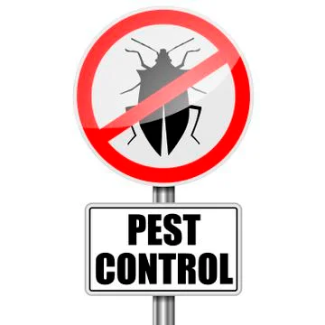 RoadSign Pest Control Stock Illustration